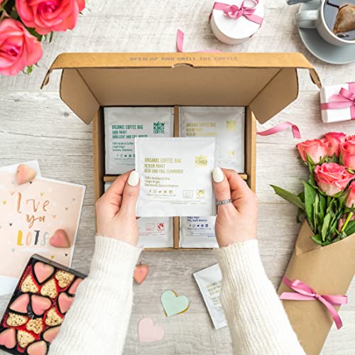 Quality Ground Coffee Bags - Fairtrade, Organic, Single Origin, 100% Arabica (Selection Box, Box of 16 Individually Wrapped Coffee Bags)