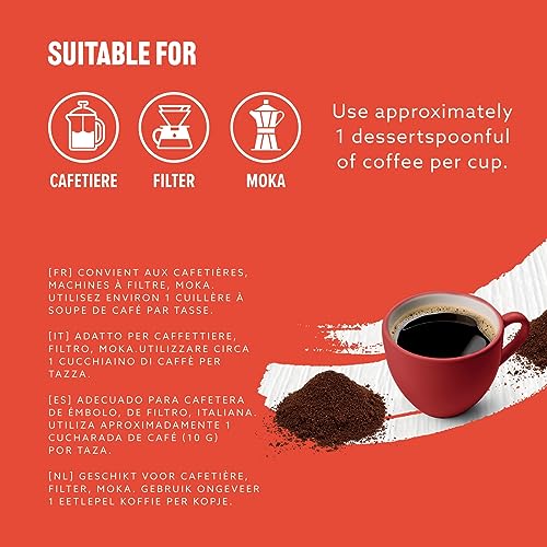 Our Essentials by Amazon House Blend Ground Coffee, Medium Roast 1.36 kg (6 Packs of 227g) (Previously Solimo)