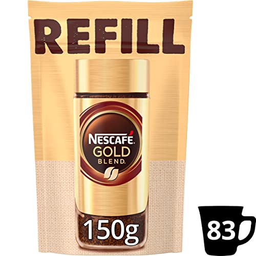 Nescafé Gold Blend Refill 150g | 5 Packs | 416 Cups | Rich and Smooth Coffee | Premium Quality Instant Coffee for a Perfect Cup
