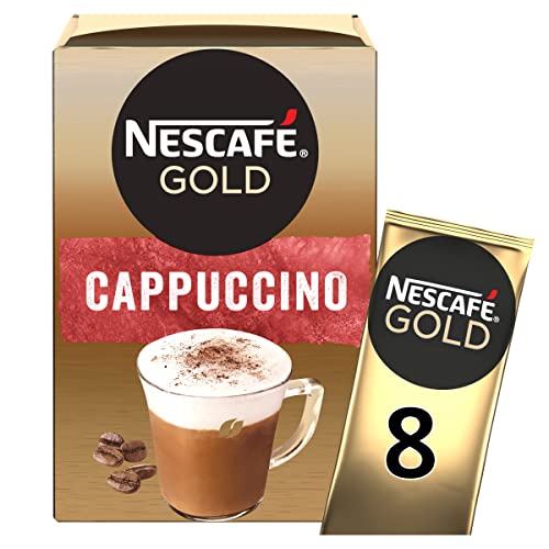 Nescafé Gold Cappuccino Instant Coffee, 8 x 15.5g, 8 Count (Pack of 1)