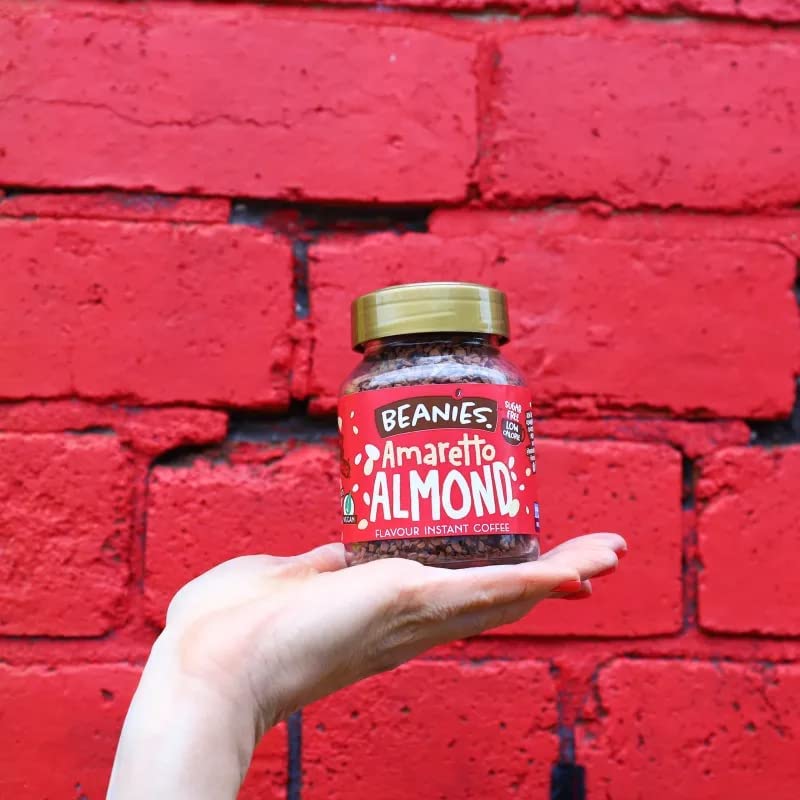 Beanies Flavoured Instant Coffee Pick Any 6 Jars (50g) from 38+ Blends Inc. Chai Latte, Decaf Coffee, Nutty Hazelnut, Mocha, Creamy Caramel, Amaretto Almond, double chocolate, mince pie