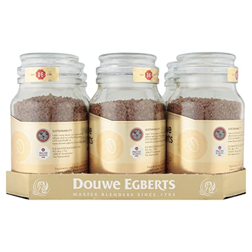 Douwe Egberts Pure Gold Medium Roast Instant Coffee 190g (Pack of 6 Jars, Total 1.14kg)