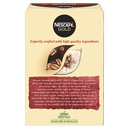 Nescafé Gold Cappuccino Instant Coffee, 8 x 15.5g, 8 Count (Pack of 1)