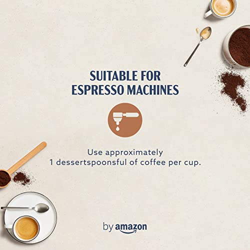 by Amazon Espresso Crema Ground Coffee, 500g (2 x 250g) - Rainforest Alliance Certified (Previously Happy Belly brand)