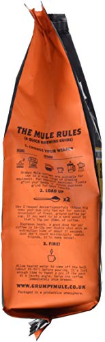 Grumpy Mule Organic Colombia Café Equidad Ground Coffee with tastes of Hazelnut, Caramel & a hint of Red Fruits 227 g