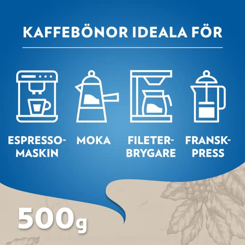 Lavazza Decaffeinated, 100% Arabica Medium Roast Coffee Beans, 500g Pack