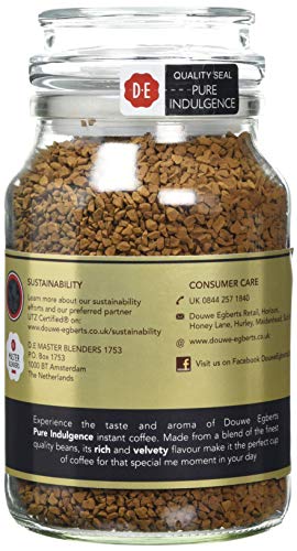 Douwe Egberts Pure Indulgence Dark Roast Instant Coffee 190g (Pack of 6 Jars, Total 1.14kg)