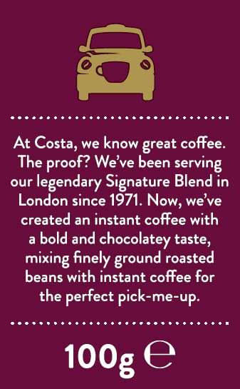 Costa Instant Smooth Medium Roast Coffee, 100g