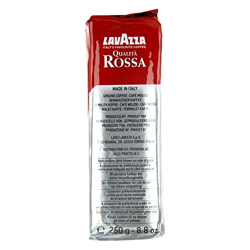Lavazza Qualita Rossa Ground Coffee 250g (Pack of 4)