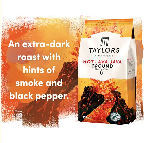 Taylors of Harrogate Hot Lava Java Ground Coffee, 227g (Pack of 6)