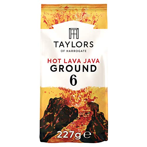 Taylors of Harrogate Hot Lava Java Ground Coffee, 227g (Pack of 6)