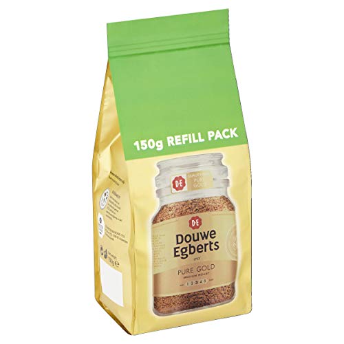Douwe Egberts Pure Gold Medium Roast Instant Coffee Refill 150g (Pack of 6, Total 900g)