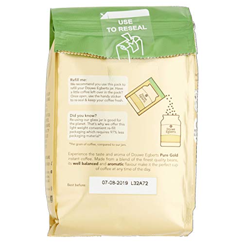 Douwe Egberts Pure Gold Medium Roast Instant Coffee Refill 150g (Pack of 6, Total 900g)