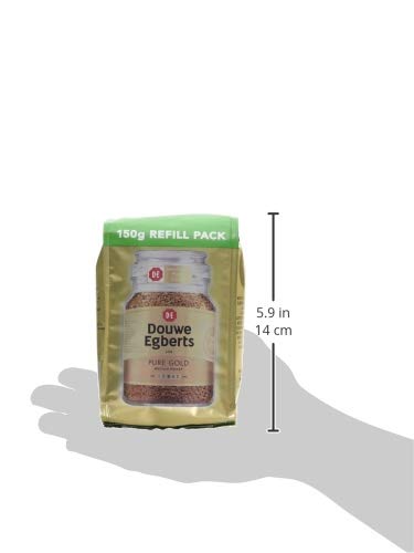 Douwe Egberts Pure Gold Medium Roast Instant Coffee Refill 150g (Pack of 6, Total 900g)