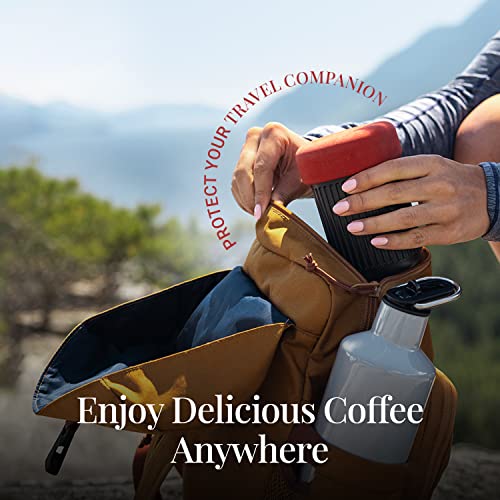 Aeropress Go Portable Travel Coffee Press Kit, 1-3 Cups in a Minute, Coffee, Espresso, & Cold Brew Maker, Manual Coffee Making Machine for Travel, Includes Mug & Lid