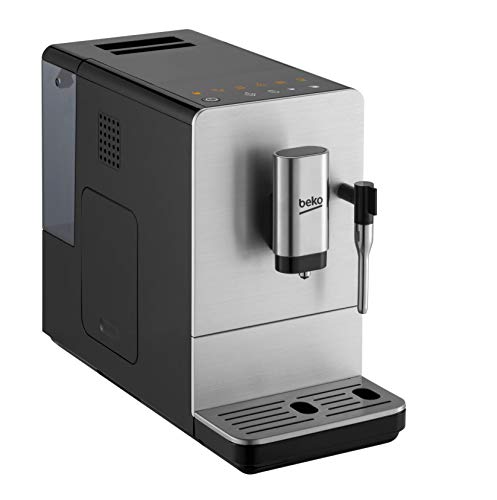 Beko 8814253200 Bean to Cup Coffee Machine CEG5311X 19 Bar Pressure-Stainless Steel, Includes Steam Nozzle for Milk Frothing, One Touch LCD Control & Removable 1.6L Water Tank, 1.6 liters