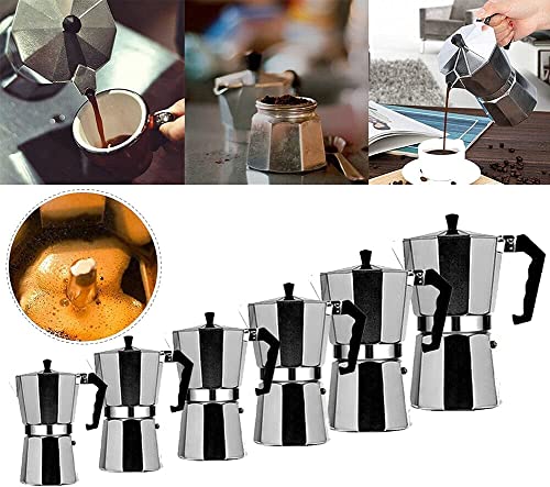 WY8 TOP MOKA Italian Coffee Pot Maker Filter Stove Top Mocha Espresso Coffee Pot all size (150ML 3CUP)