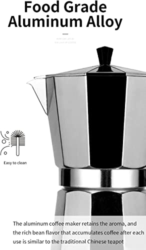 WY8 TOP MOKA Italian Coffee Pot Maker Filter Stove Top Mocha Espresso Coffee Pot all size (150ML 3CUP)
