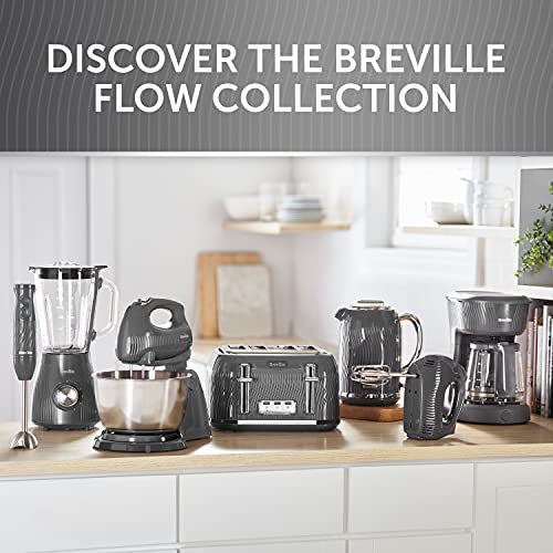 Breville Flow Filter Coffee Machine | 12 Cup Capacity Glass Coffee Jug | Auto Pause and Keep Warm Functions | Slate Grey [VCF139]