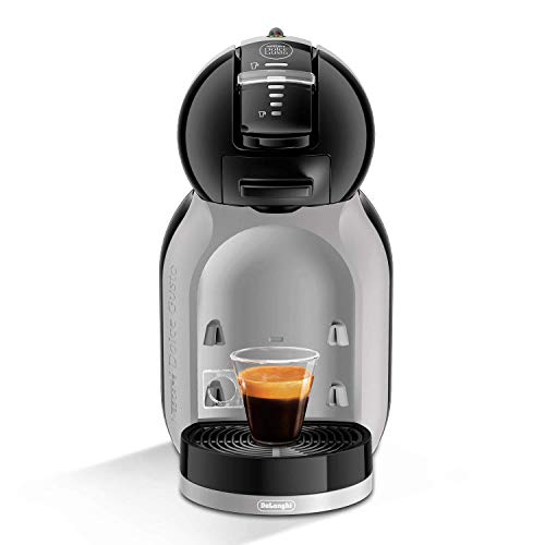 De'Longhi Nescafé Dolce Gusto Mini Me, Single Serve Capsule Coffee Machine Starter Kit, Including 6 boxes of Coffee Pods, EDG155.BG, 230 Milliliters, Black & Grey
