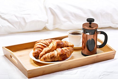 bonVIVO Cafetiere - GAZETARO I 350ml, 3 Cup, Stainless Steel French Press Coffee Maker w/ Bonus Scoop and Replacement Filter Mesh - Heat-Resistant Coffee Press - Gifts for Women and Men Copper