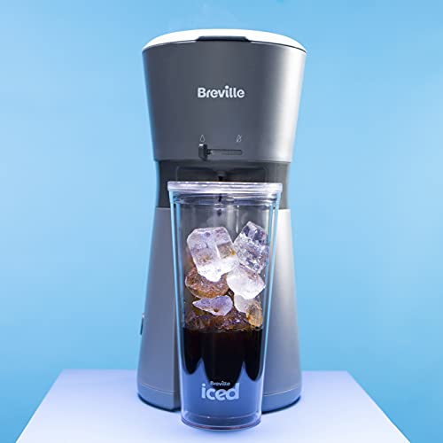 Breville Iced Coffee Maker | Plus Coffee Cup with Straw | Ready in Under 4 Minutes | Grey [VCF155]