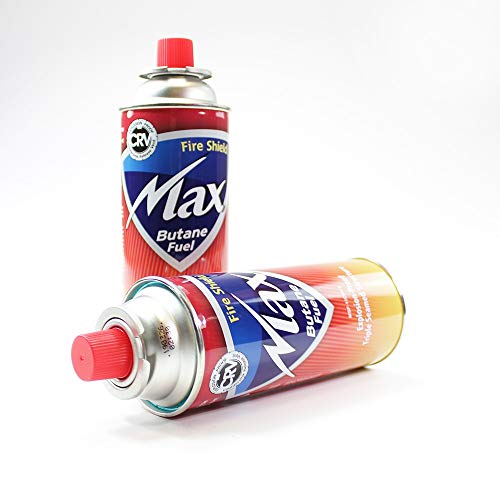 MAXSUN Camping Gas Stove, Cooker, Portable Outdoor Single Burner, Available with Camping Gas, Butane Canisters, Lightweight, Safe Perfect for Picnics BBQ with Bonus Bag (stove + 8 Butane gas)