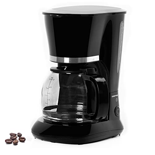 GEEPAS 1.5L Filter Coffee Machine | 800W Coffee Maker for Instant Coffee, Espresso, Macchiato & More | Boil-Dry Protection, Anti-Drip Function, Automatic Turn-Off Feature (Standard) – 2 Year Warranty