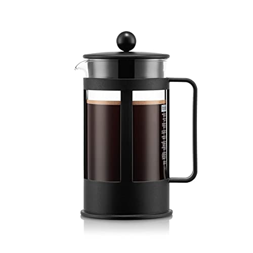 BODUM Kenya 8 Cup French Press Coffee Maker, Black, 1.0 l, 34 oz