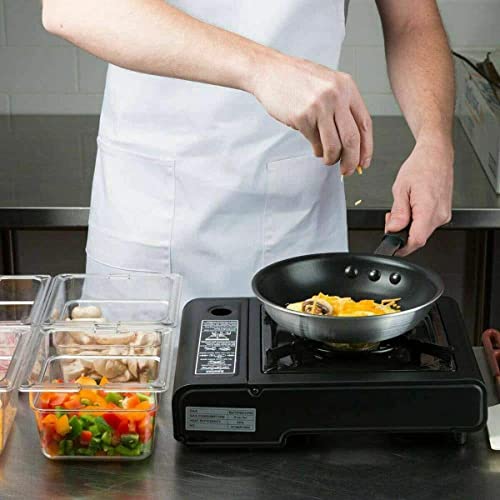 PORTABLE GAS COOKER STOVE + 8 BUTANE BOTTLES BURNER OUTDOOR GRILL CARAVAN FISHING CAMPING BBQ PARTY LIGHTWEIGHT CARRY CASE