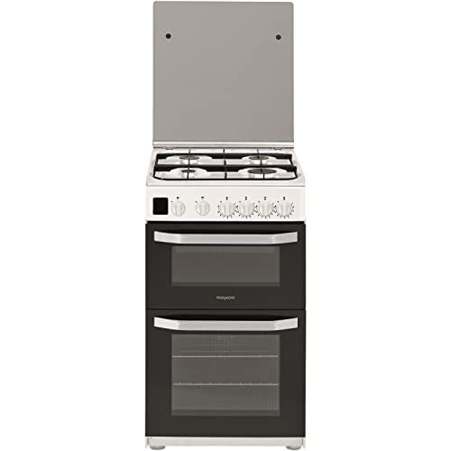 Hotpoint 50CM HD5G00CCW/UK Gas Double Freestanding cooker - White