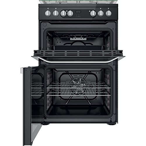 60CM Dual Fuel Double Freestanding cooker - Black