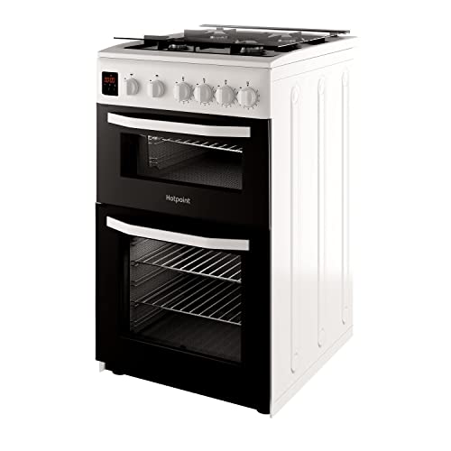 Hotpoint 50CM HD5G00CCW/UK Gas Double Freestanding cooker - White