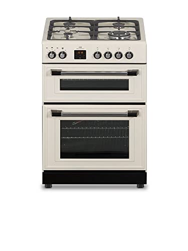 New World NWDFMRCR 60cm Freestanding Dual Fuel Cooker - Cream