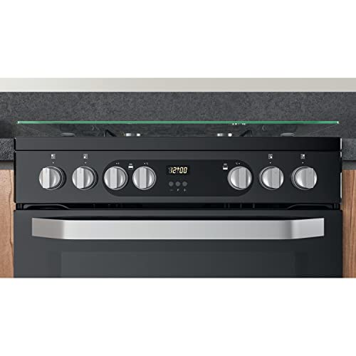 60CM Dual Fuel Double Freestanding cooker - Black