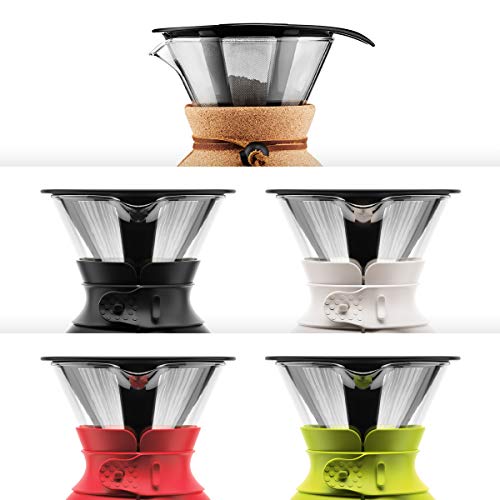 Bodum 11571 109 1L Pour Over Coffee Maker with Permanent Filter, Layered, Transparent