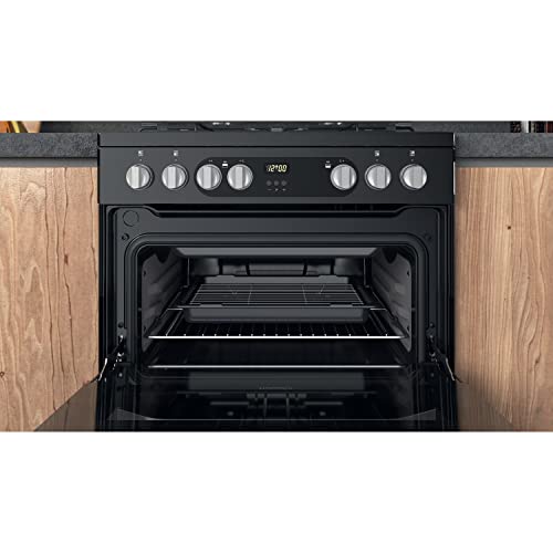 60CM Dual Fuel Double Freestanding cooker - Black