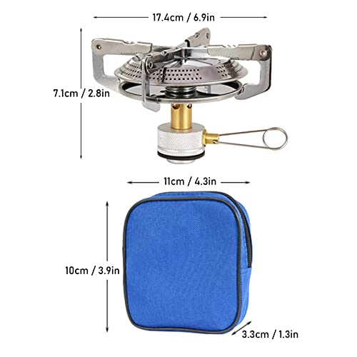 Lixada Mini Gas Stove, Camping Cooker Gas Portable with Waist Bag,Camping Gas Stove for FestivalsTravel Camping Outdoor Cooking 17x7cm