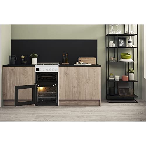 Hotpoint 50CM HD5G00CCW/UK Gas Double Freestanding cooker - White