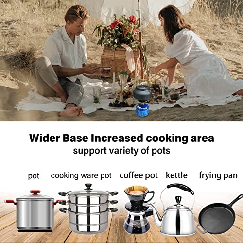 Lixada Mini Gas Stove, Camping Cooker Gas Portable with Waist Bag,Camping Gas Stove for FestivalsTravel Camping Outdoor Cooking 17x7cm