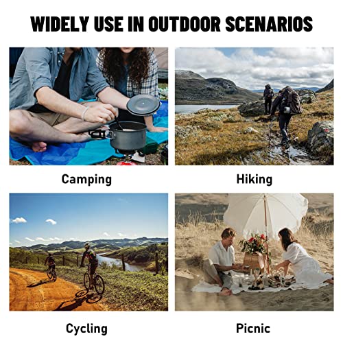 Lixada Mini Gas Stove, Camping Cooker Gas Portable with Waist Bag,Camping Gas Stove for FestivalsTravel Camping Outdoor Cooking 17x7cm