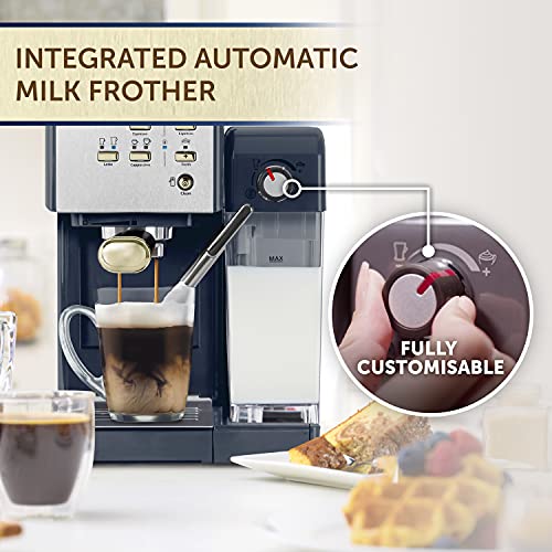 Breville One-Touch CoffeeHouse Coffee Machine | Espresso, Cappuccino and Latte Maker | 19 Bar Italian Pump | Automatic Milk Frother | ESE Pod Compatible | Navy [VCF145]