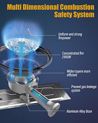 Camping Stove Windshield, Camping Stove Gas Portable Windproof Portable Gas Stove Easy to Carry Gas Camping Stove with Carry Case Camping Gas Stove Camp Stoves Camping Cooker for Outdoor BBQ Party