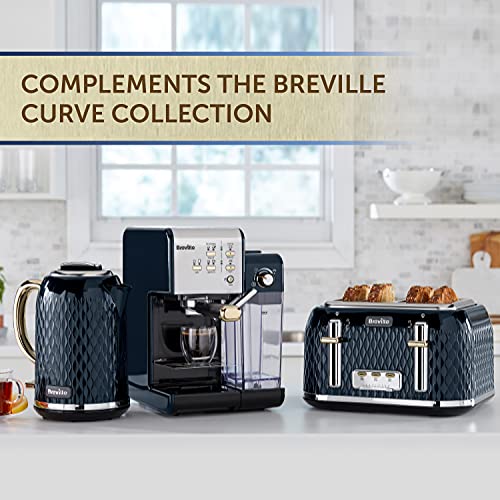 Breville One-Touch CoffeeHouse Coffee Machine | Espresso, Cappuccino and Latte Maker | 19 Bar Italian Pump | Automatic Milk Frother | ESE Pod Compatible | Navy [VCF145]