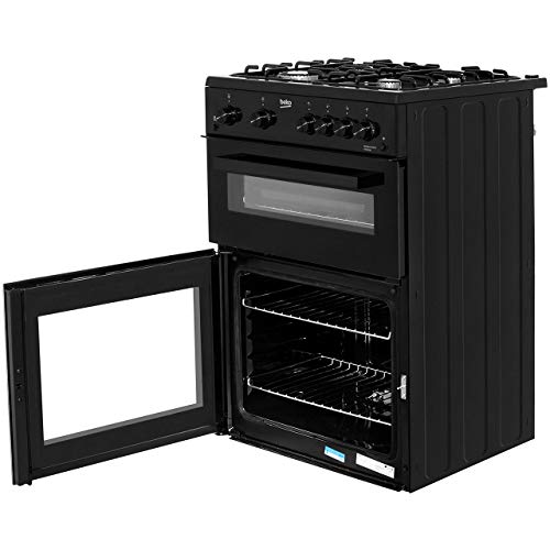 Beko KTG611K 60cm Gas Cooker with Full Width Gas Grill - Black