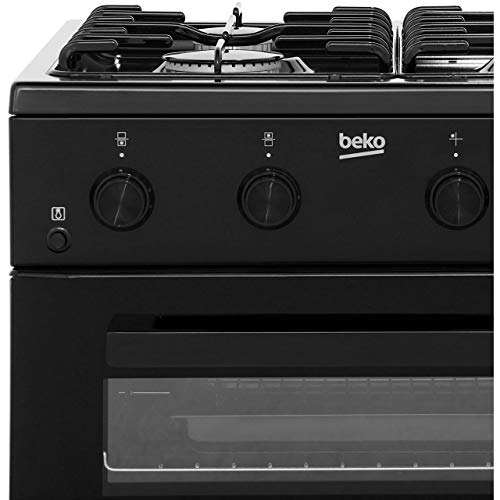 Beko KTG611K 60cm Gas Cooker with Full Width Gas Grill - Black