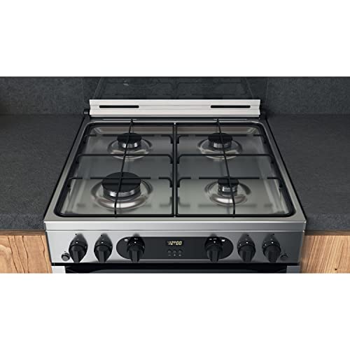 Hotpoint 60CM HDM67G0CCX/UK Gas Double Freestanding cooker - Stainless Steel