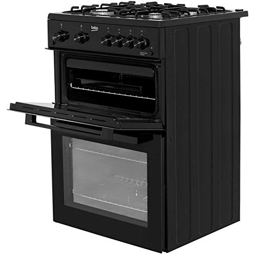 Beko KTG611K 60cm Gas Cooker with Full Width Gas Grill - Black
