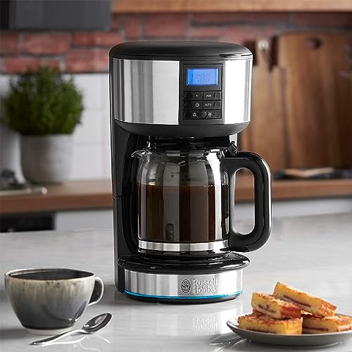 Russell Hobbs 20680 Buckingham Filter Coffee Machine, 1.25 Litre, Black/Silver