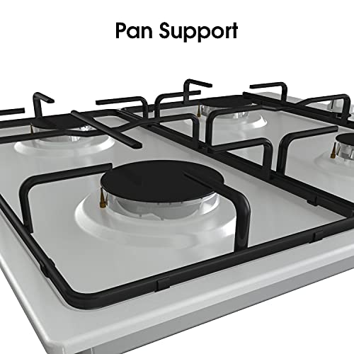 Hisense GM642XSUK Built-in 60cm Gas Hob - Stainless Steel, 20 x 23 x 4 inches (L x W x H)